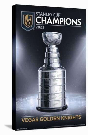 NHL Vegas Golden Knights - 2023 Stanley Cup Team Logo-Trends International-Stretched Canvas