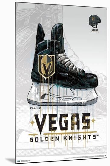 NHL Vegas Golden Knights - Drip Skate 20-Trends International-Mounted Poster