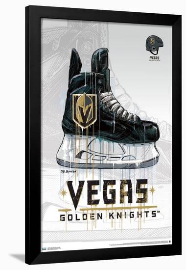 NHL Vegas Golden Knights - Drip Skate 20-Trends International-Framed Poster