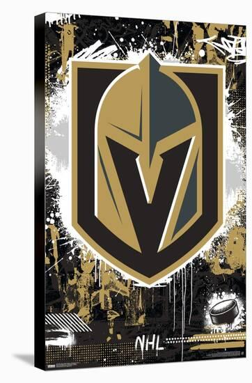 NHL Vegas Golden Knights - Maximalist Logo 23-Trends International-Stretched Canvas