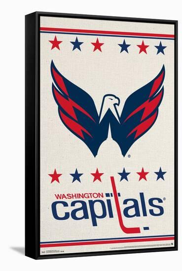 NHL Washington Capitals - Logo 14-Trends International-Framed Stretched Canvas