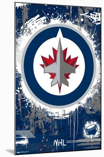 NHL Winnipeg Jets - Maximalist Logo 23-Trends International-Mounted Poster