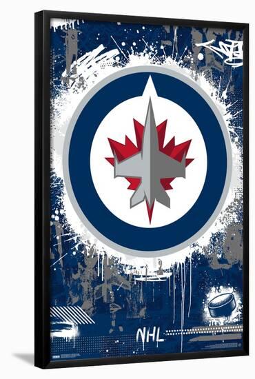 NHL Winnipeg Jets - Maximalist Logo 23-Trends International-Framed Poster