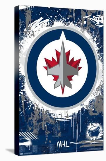 NHL Winnipeg Jets - Maximalist Logo 23-Trends International-Stretched Canvas