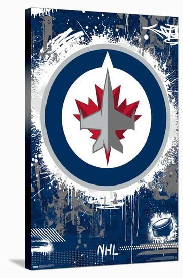 NHL Winnipeg Jets - Maximalist Logo 23-Trends International-Stretched Canvas