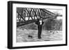 Niagara Bridge Stunt-null-Framed Art Print
