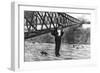 Niagara Bridge Stunt-null-Framed Art Print