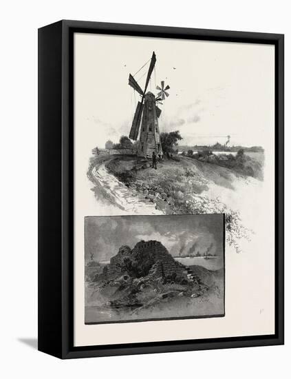 Niagara District, Old Fort Erie, and Windmill, Canada, Nineteenth Century-null-Framed Stretched Canvas