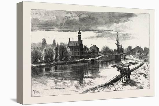 Niagara District, Thorold, on Old Welland Canal, Canada, Nineteenth Century-null-Stretched Canvas