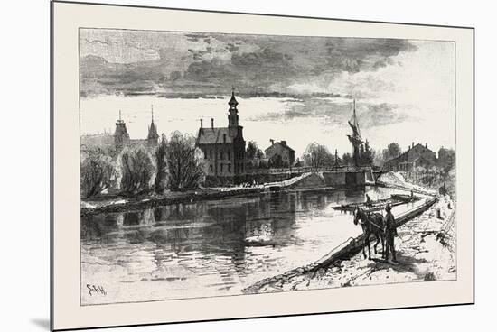 Niagara District, Thorold, on Old Welland Canal, Canada, Nineteenth Century-null-Mounted Giclee Print