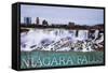 Niagara Falls - American Falls in Winter-Lantern Press-Framed Stretched Canvas