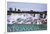 Niagara Falls - American Falls in Winter-Lantern Press-Framed Art Print