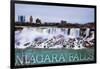 Niagara Falls - American Falls in Winter-Lantern Press-Framed Art Print