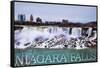 Niagara Falls - American Falls in Winter-Lantern Press-Framed Stretched Canvas