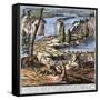 Niagara Falls: Beavers, 1715-null-Framed Stretched Canvas