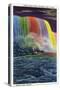 Niagara Falls, Canada - Horseshoe Falls Illuminated at Night-Lantern Press-Stretched Canvas