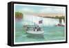 Niagara Falls, Canada - View of Maid of the Mist Boat-Lantern Press-Framed Stretched Canvas