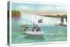 Niagara Falls, Canada - View of Maid of the Mist Boat-Lantern Press-Stretched Canvas