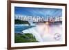 Niagara Falls - Falls and Skyline-Lantern Press-Framed Art Print