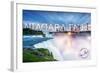 Niagara Falls - Falls and Skyline-Lantern Press-Framed Art Print