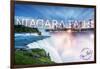 Niagara Falls - Falls and Skyline-Lantern Press-Framed Art Print