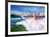 Niagara Falls - Falls and Skyline-Lantern Press-Framed Premium Giclee Print