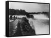 Niagara Falls from Above Photograph - Niagara Falls, NY-Lantern Press-Framed Stretched Canvas