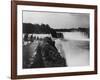 Niagara Falls from Above Photograph - Niagara Falls, NY-Lantern Press-Framed Art Print