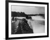 Niagara Falls from Above Photograph - Niagara Falls, NY-Lantern Press-Framed Art Print