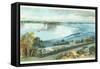 Niagara Falls from Michigan Central Train Poster-Charles Graham-Framed Stretched Canvas