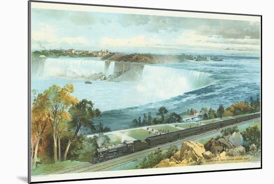 Niagara Falls from Michigan Central Train Poster-Charles Graham-Mounted Giclee Print