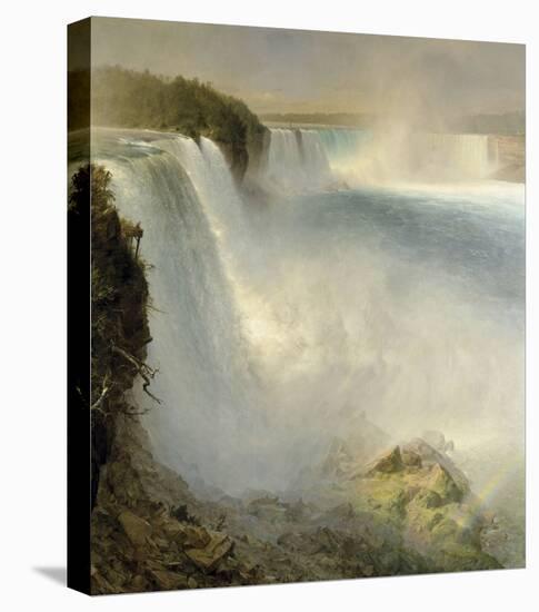 Niagara Falls, from the American Side, 1867-Frederic Edwin Church-Stretched Canvas