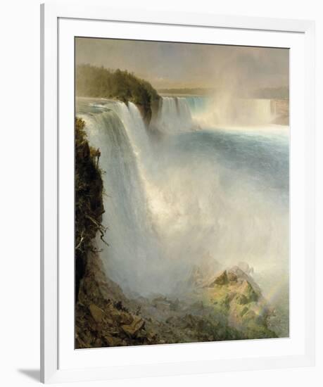 Niagara Falls from the American Side-Frederic Edwin Church-Framed Giclee Print