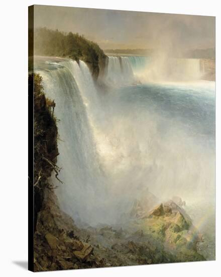 Niagara Falls from the American Side-Frederic Edwin Church-Stretched Canvas