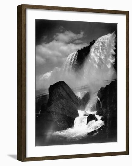 Niagara Falls from the Cave of the Winds-null-Framed Photographic Print