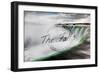 Niagara Falls - Horseshoe Falls Close Up with Mist - Badge-Lantern Press-Framed Art Print