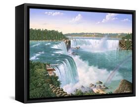 Niagara Falls In 1860-Eduardo Camoes-Framed Stretched Canvas