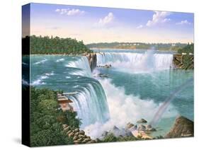 Niagara Falls In 1860-Eduardo Camoes-Stretched Canvas