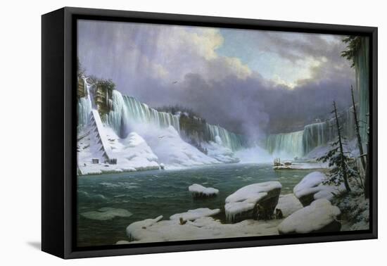 Niagara Falls in Winter-Hippolyte Sebron-Framed Stretched Canvas