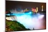 Niagara Falls Lit at Night by Colorful Lights-Songquan Deng-Mounted Photographic Print