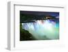 Niagara Falls Lit at Night -null-Framed Art Print