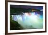 Niagara Falls Lit at Night -null-Framed Art Print