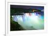 Niagara Falls Lit at Night -null-Framed Art Print