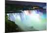 Niagara Falls Lit at Night -null-Mounted Art Print