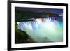 Niagara Falls Lit at Night -null-Framed Art Print