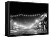 Niagara Falls, N.Y. Falls Street at Night-null-Framed Stretched Canvas