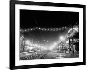 Niagara Falls, N.Y. Falls Street at Night-null-Framed Photo