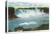 Niagara Falls, New York - American Falls Maid of the Mist View-Lantern Press-Stretched Canvas