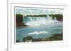 Niagara Falls, New York - American Falls Maid of the Mist View-Lantern Press-Framed Premium Giclee Print