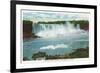 Niagara Falls, New York - American Falls Maid of the Mist View-Lantern Press-Framed Premium Giclee Print